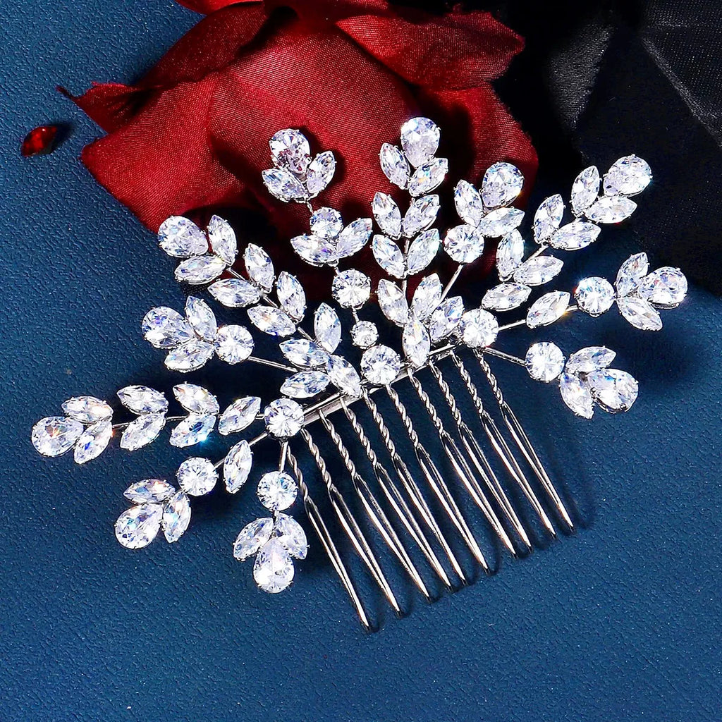 Wedding Hair Accessories – Sparkling Cubic Zirconia Bridal Hairpiece