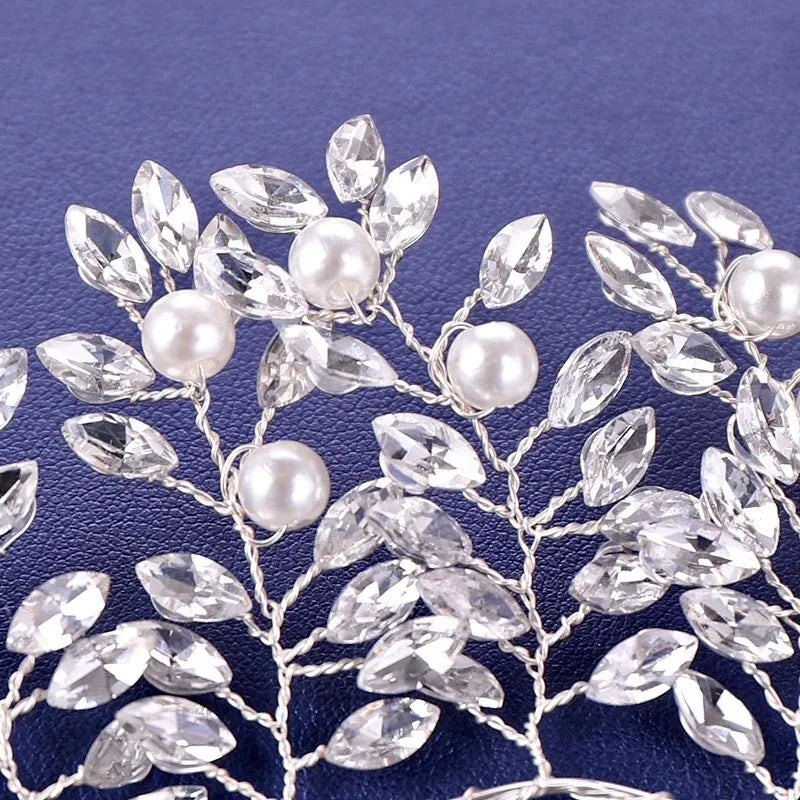 Wedding Hair Accessories - Crystal Bridal Hair Vine - Available in Silver and Yellow Gold