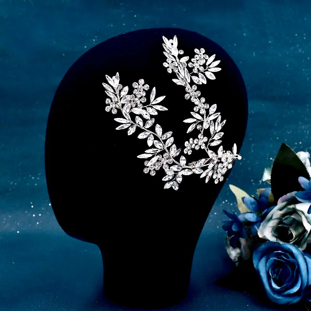 "Ravenna" - Crystal Bridal Hair Clip/Vine