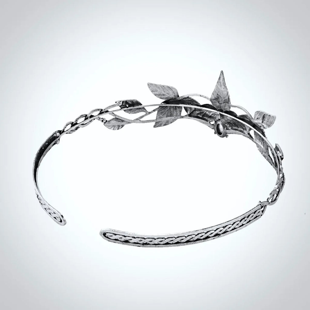 Wedding Hair Accessories - Silver Royal Crown with Blue Center Stone