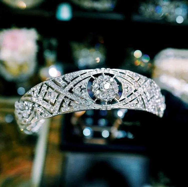 Wedding Hair Accessories - Silver Cubic Zirconia Bridal Tiara