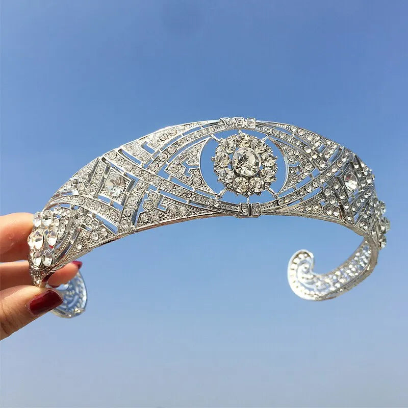 Wedding Hair Accessories - Silver Cubic Zirconia Bridal Tiara