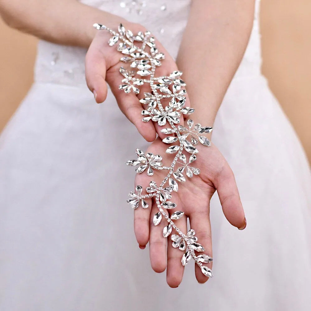 Wedding Hair Accessories - Silver Crystal Bridal Headband / Hair Vine