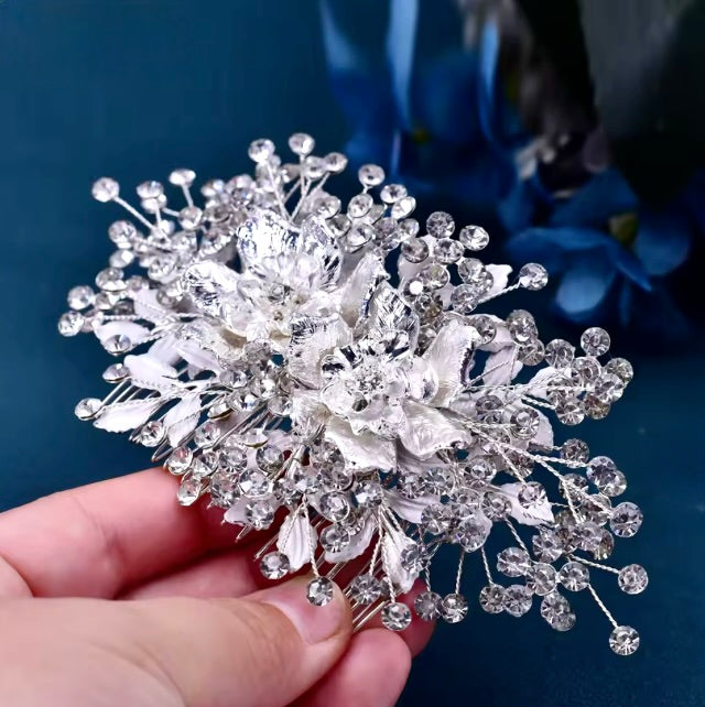 Wedding Hair Accessories - Silver Crystal Bridal Hair Comb
