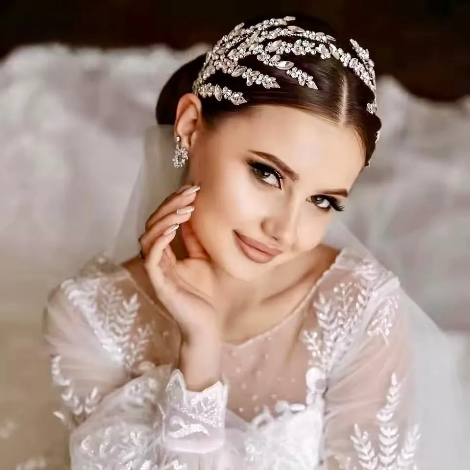 Wedding Hair Accessories - Silver Crystal Bridal Headdress