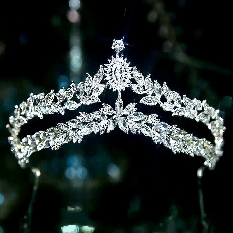 Wedding Hair Accessories - Silver Crystal BridalTiara