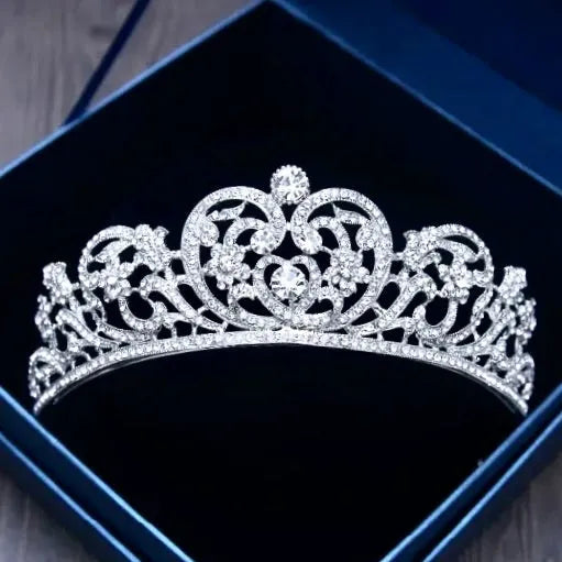 Wedding Hair Accessories - Silver Crystal Bridal Tiara