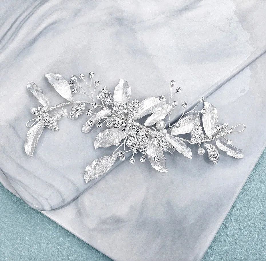 Wedding Hair Accessories - Pearl and Crystal Bridal Hair Clip/Vine