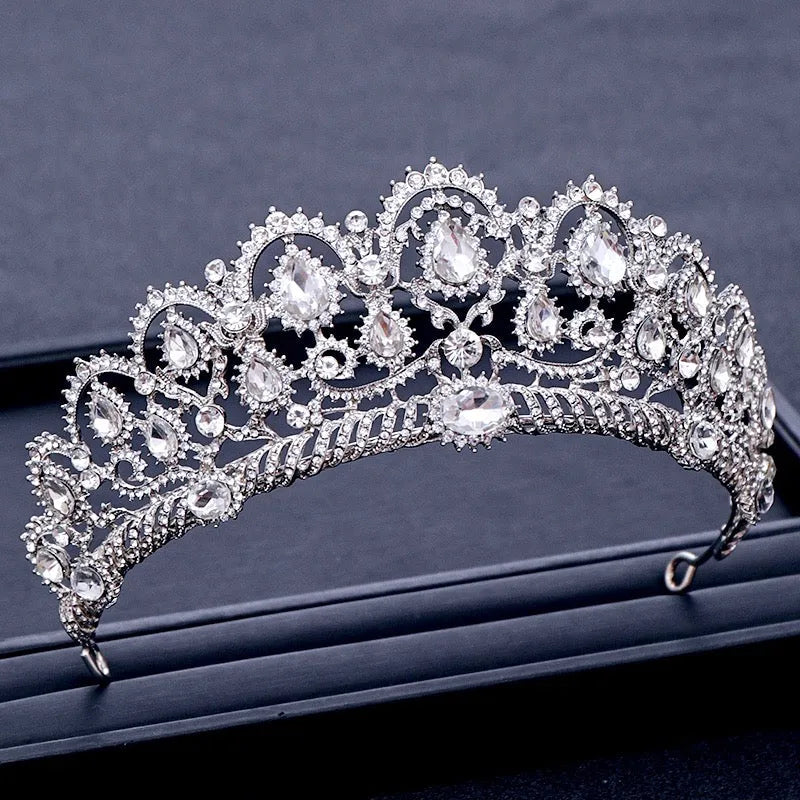 Wedding Hair Accessories - Silver Rhinestone Bridal Tiara