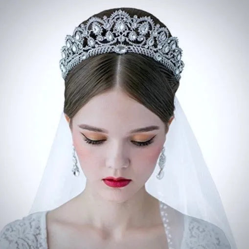 Wedding Hair Accessories - Silver Rhinestone Bridal Tiara