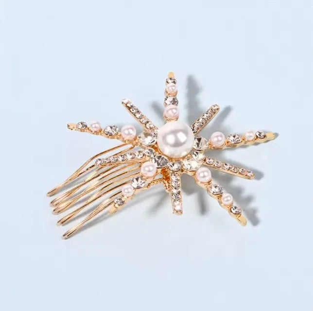 Wedding Hair Accessories - Snowflake Bridal Hair Comb - Available in Silver and Gold