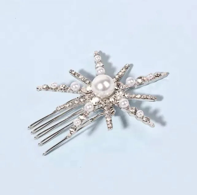 Wedding Hair Accessories - Snowflake Bridal Hair Comb - Available in Silver and Gold