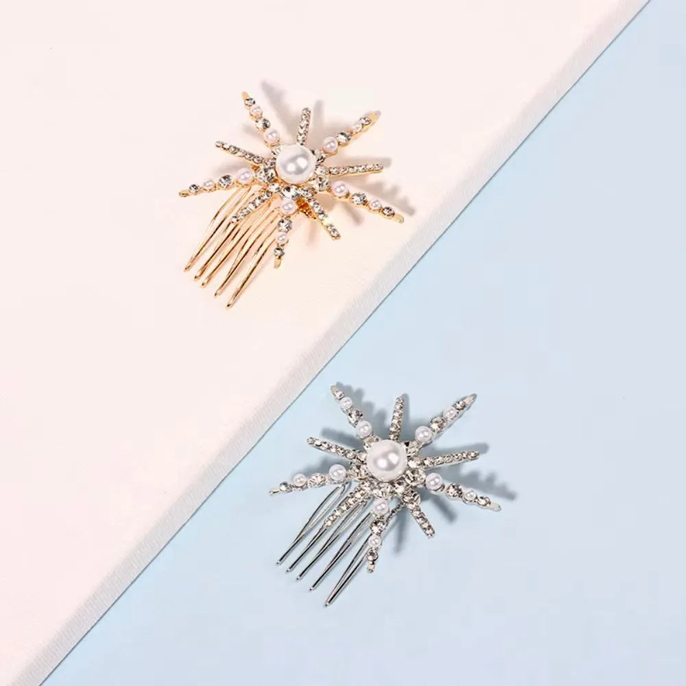 Wedding Hair Accessories - Snowflake Bridal Hair Comb - Available in Silver and Gold