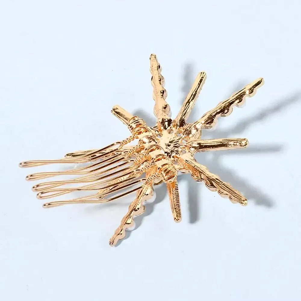 Wedding Hair Accessories - Snowflake Bridal Hair Comb - Available in Silver and Gold