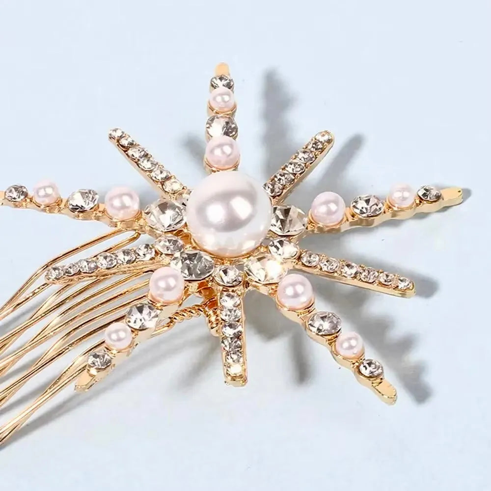 Wedding Hair Accessories - Snowflake Bridal Hair Comb - Available in Silver and Gold