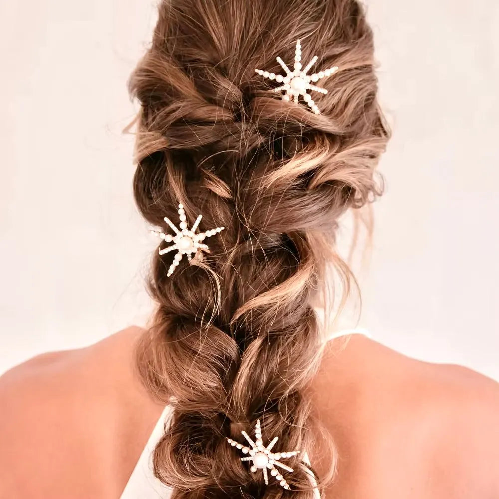 Wedding Hair Accessories - Snowflake Bridal Hair Comb - Available in Silver and Gold