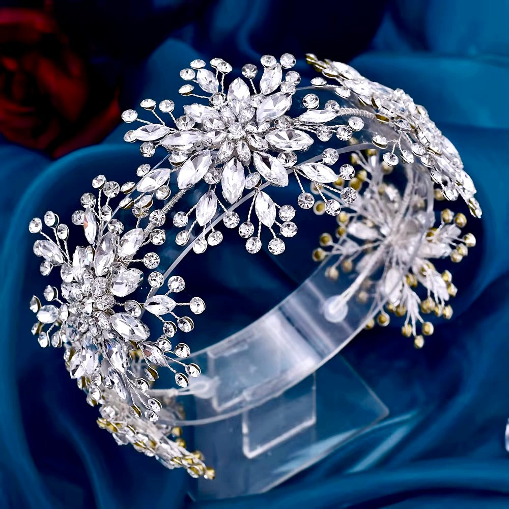 Wedding Hair Accessories - Winter Snowflake Bridal Headband 