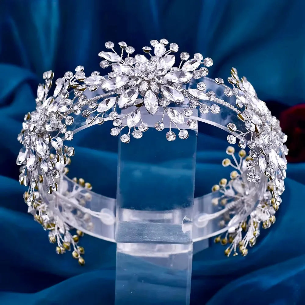 Wedding Hair Accessories - Winter Snowflake Bridal Headband 