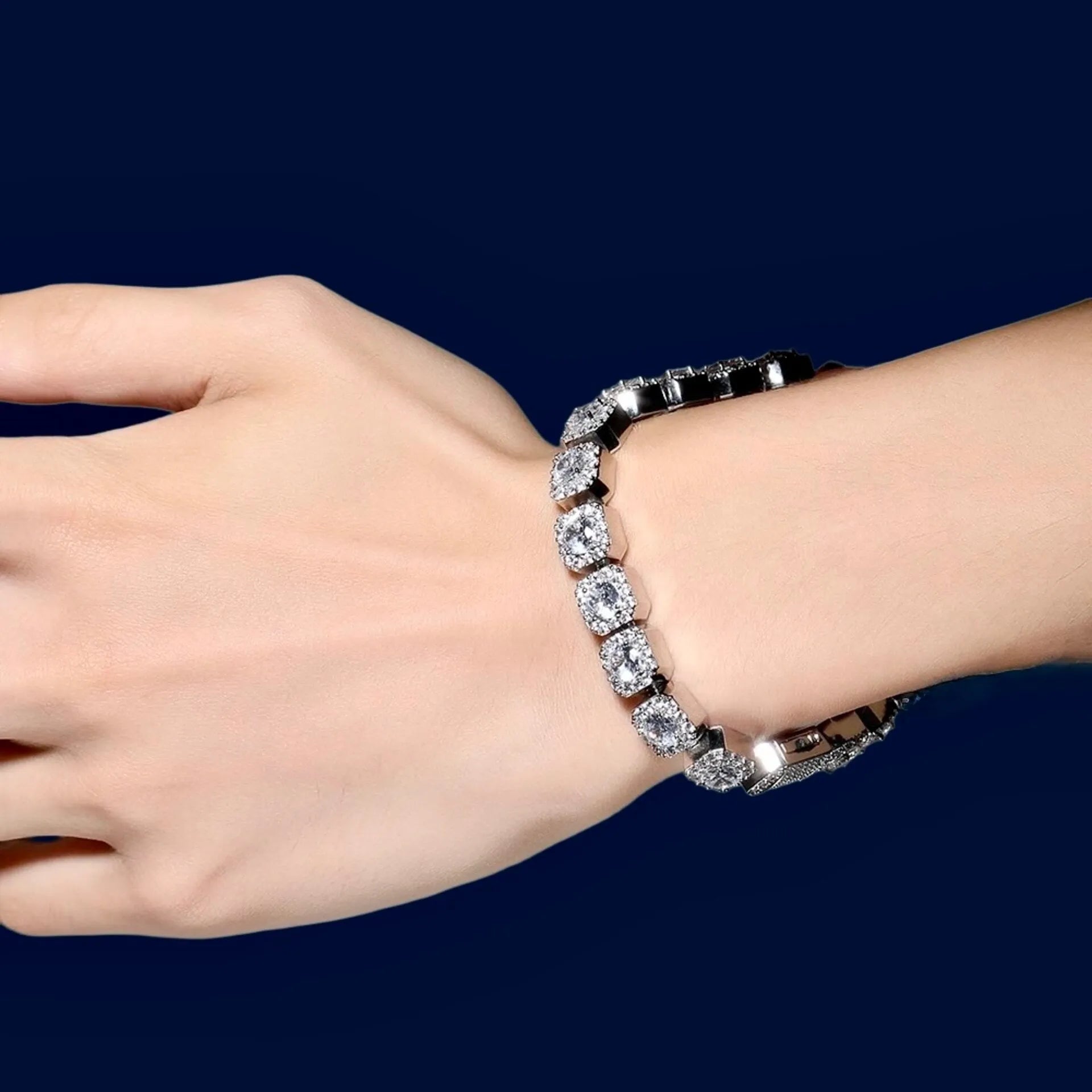 Wedding Jewelry - Square Cubic Zirconia Bridal Bracelet | ADORA by