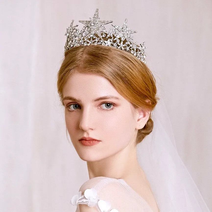 Wedding Hair Accessories - Star Bridal Tiara - Available in Gold and Silver