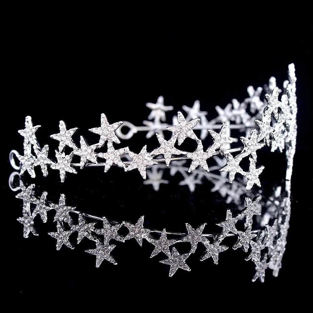 Wedding Hair Accessories - Star Bridal Tiara / Headband