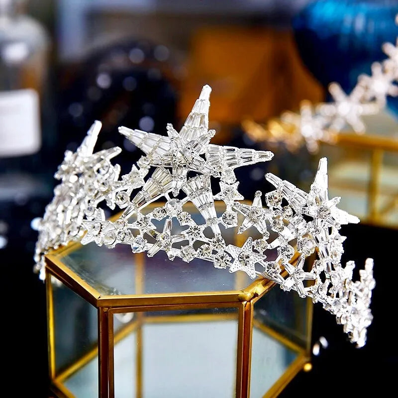 Wedding Hair Accessories - Star Bridal Tiara - Available in Gold and Silver