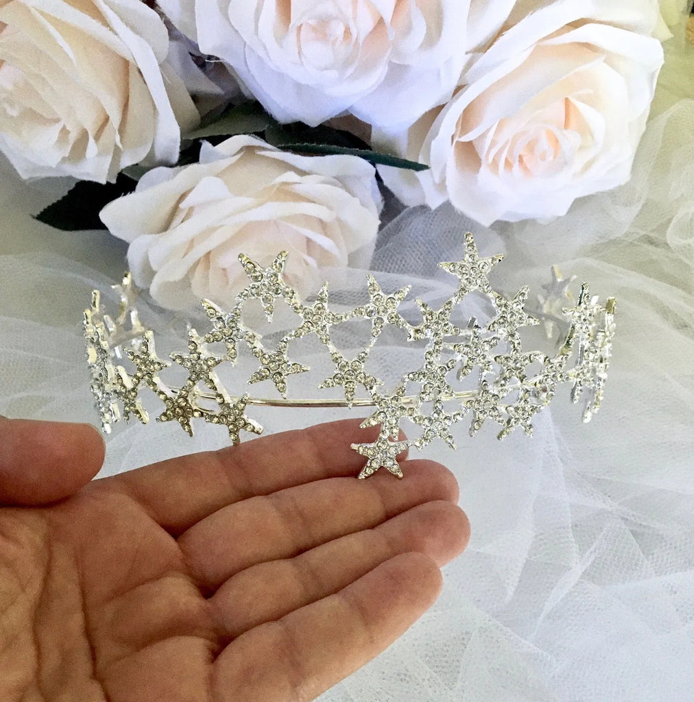 Wedding Hair Accessories - Star Bridal Tiara / Headband