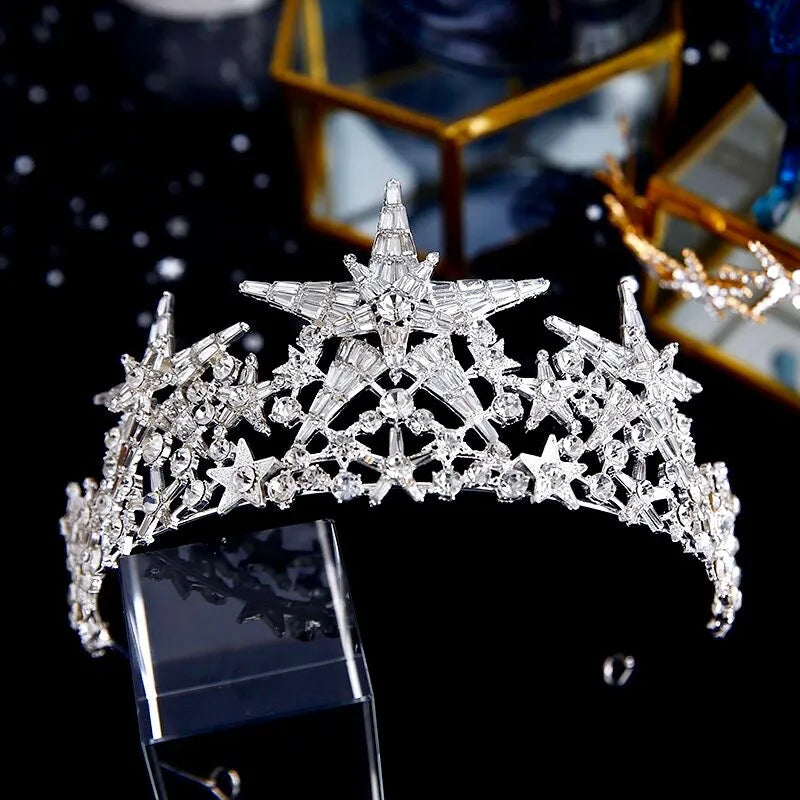 Wedding Hair Accessories - Star Bridal Tiara - Available in Gold and Silver