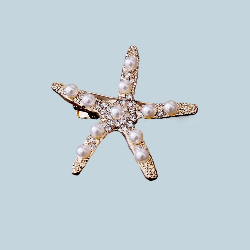 Wedding Hair Accessories - Starfish Bridal Hair Clip - Available in Gold and Silver