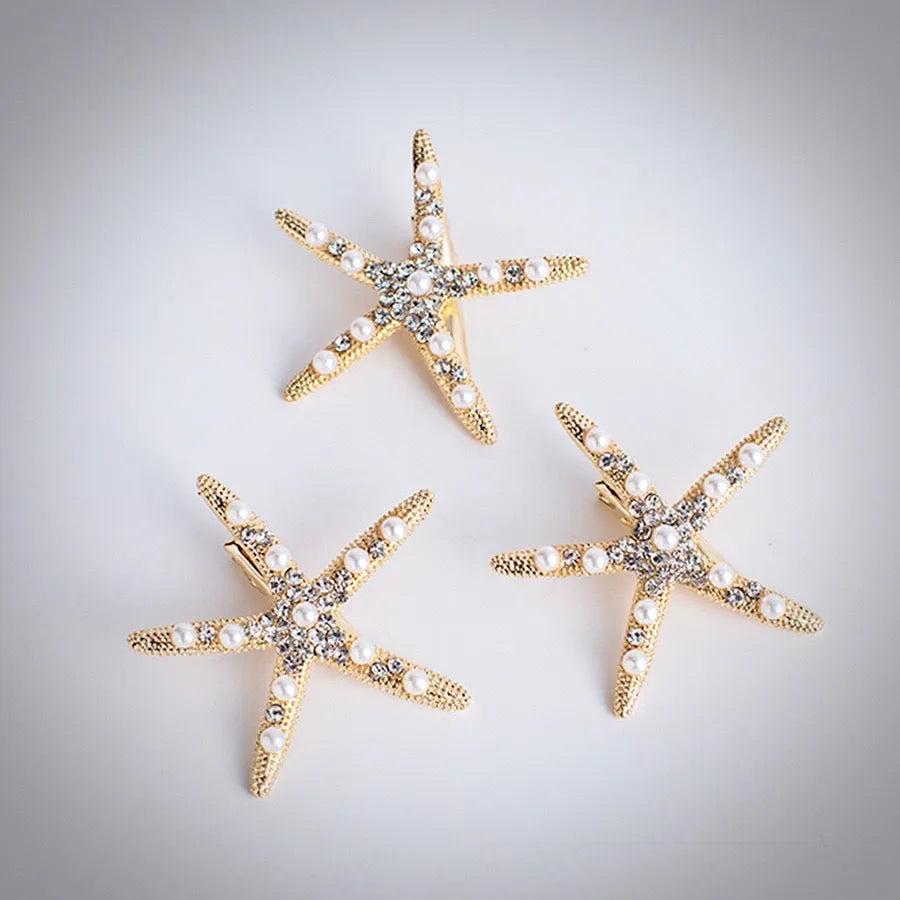 Wedding Hair Accessories - Starfish Bridal Hair Clip - Available in Gold and Silver