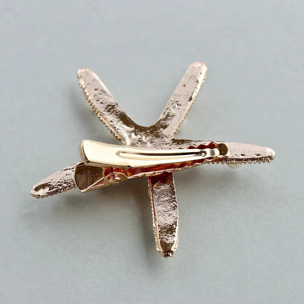 Wedding Hair Accessories - Starfish Bridal Hair Clip - Available in Gold and Silver