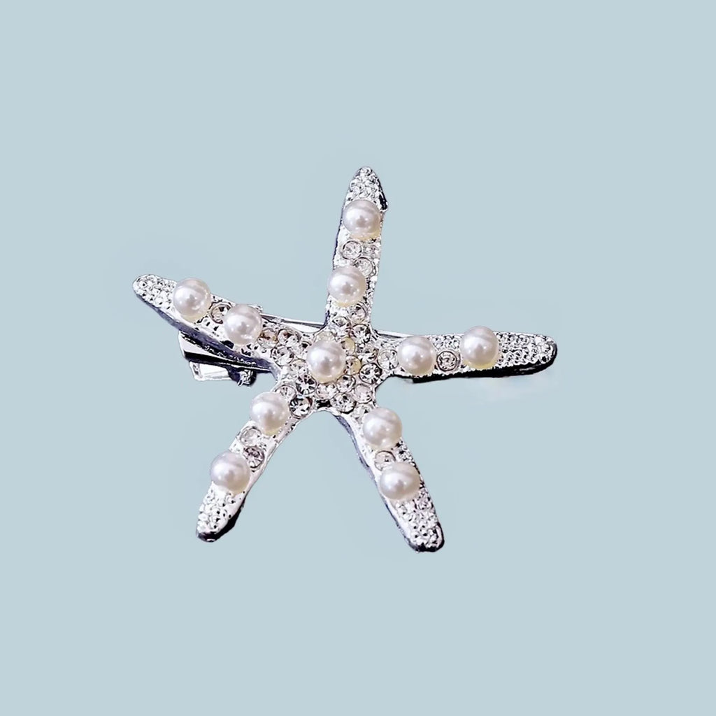 Wedding Hair Accessories - Starfish Bridal Hair Clip - Available in Gold and Silver