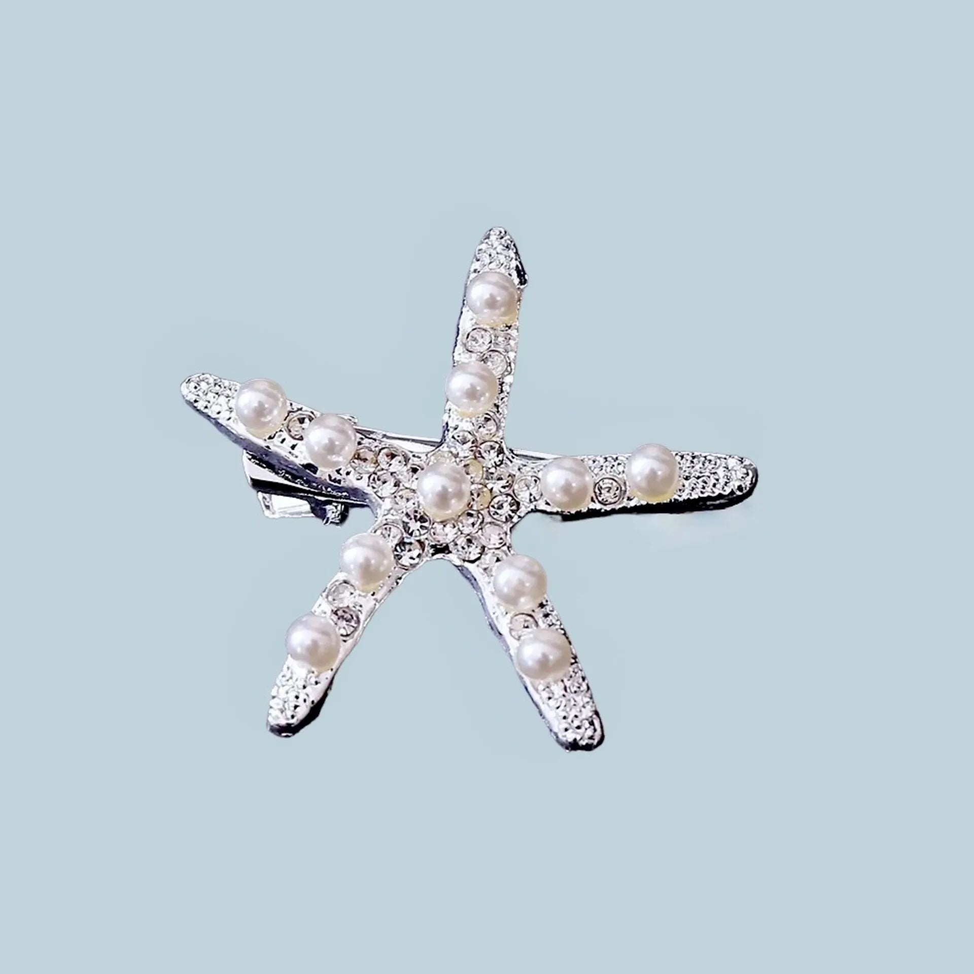 ? Crystal Starfish Hair Clip MINI Starfish Crystal Hair Clip – Elsa Hair main image 4