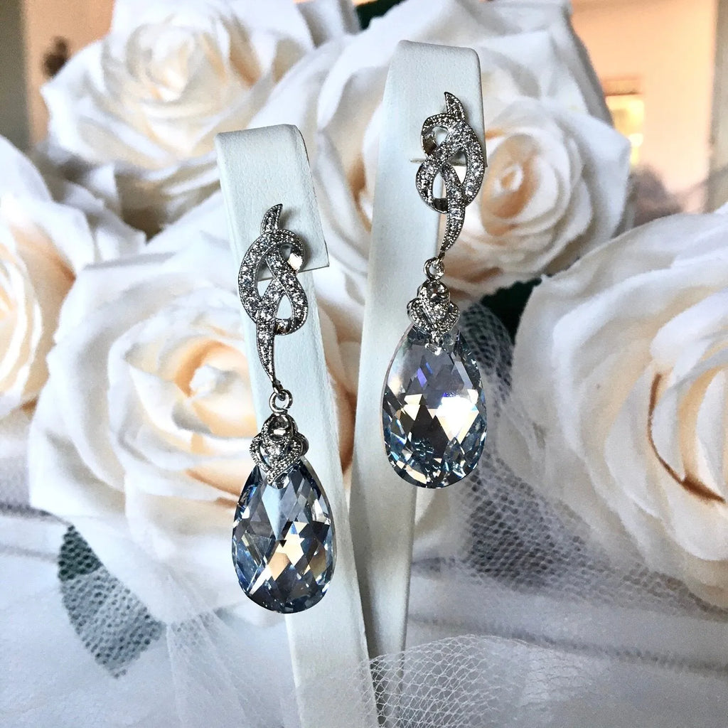 Wedding Jewelry - Swarovski Crystal Bridal Earrings