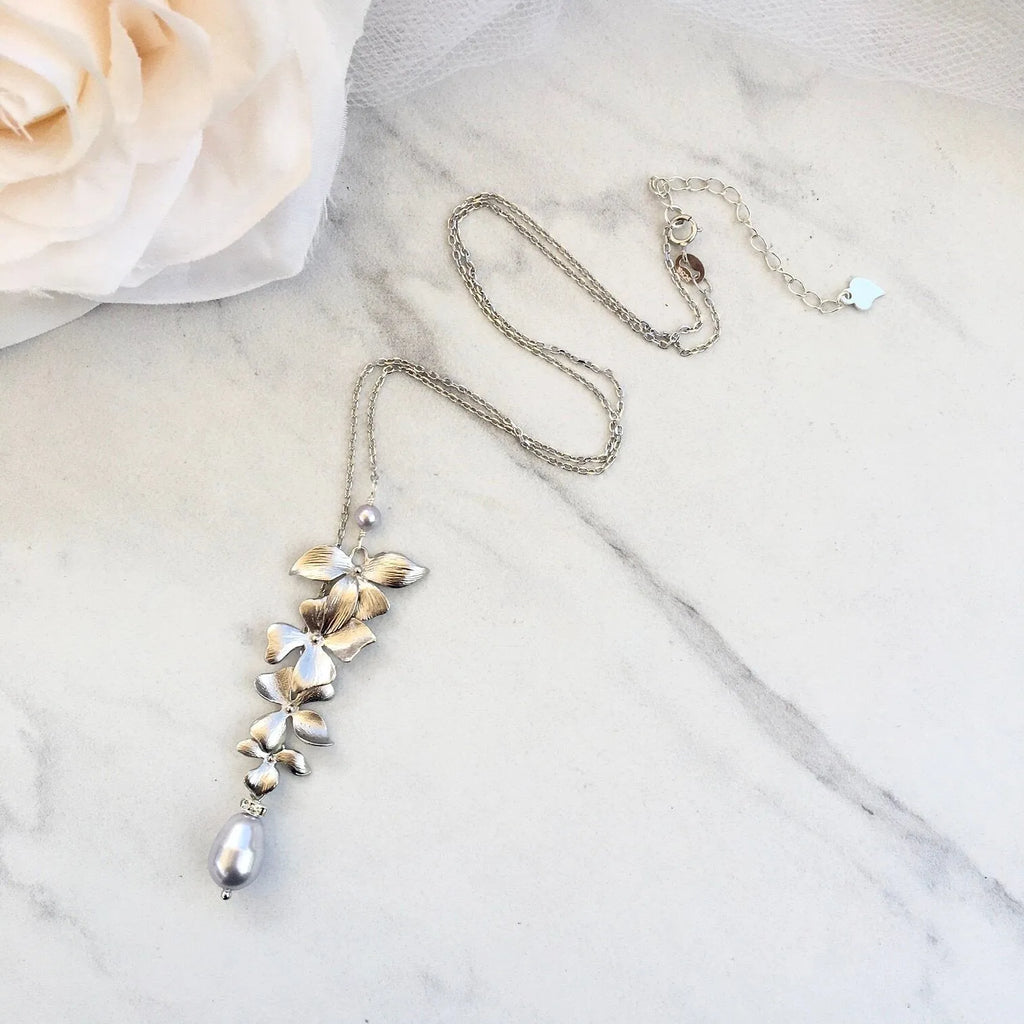 Pearl Wedding Jewelry Sets - Pearl and Sterling Silver Bridal Jewelry Set - More Colors