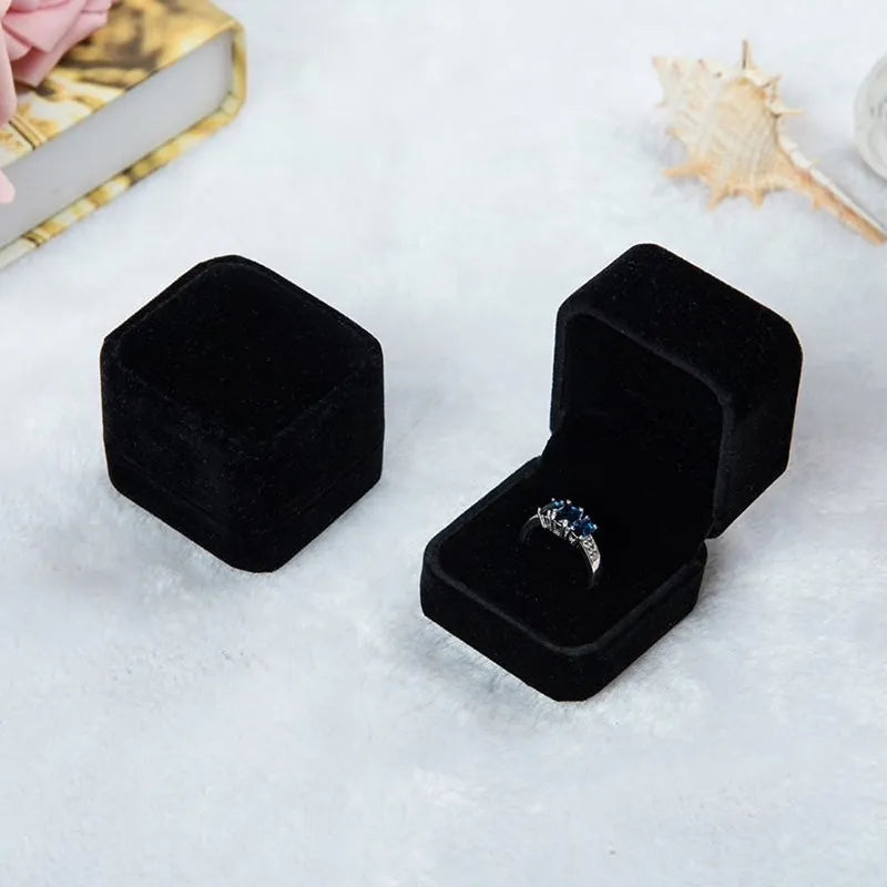Wedding - Square Velvet Ring Boxes - More Colors Available