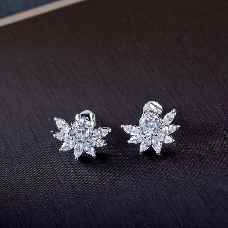 Wedding Jewelry and Accessories - Silver Cubic Zirconia Bridal Jewelry Set