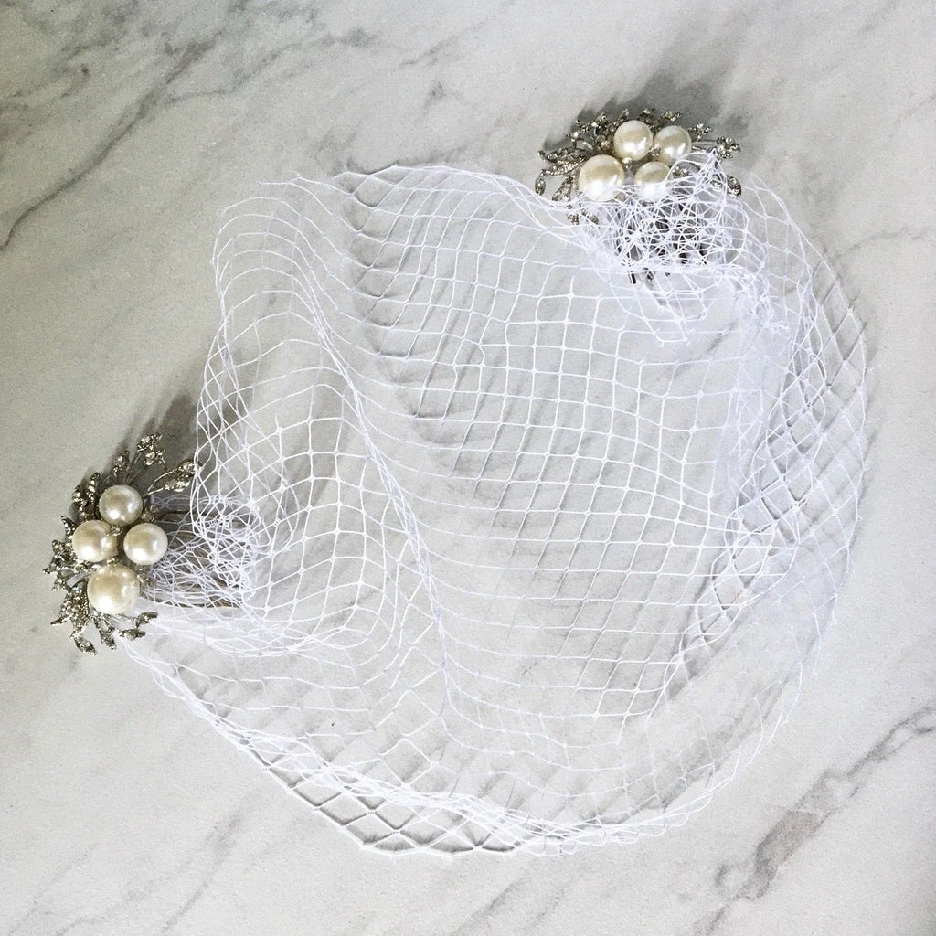 Wedding Veils - Bridal Birdcage Veil - Available in White and Ivory