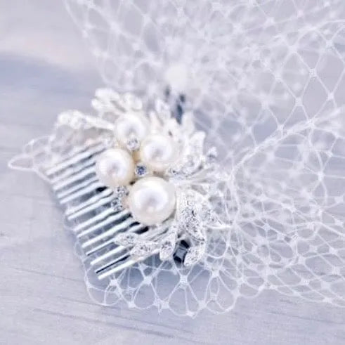 Wedding Veils - Bridal Birdcage Veil - Available in White and Ivory