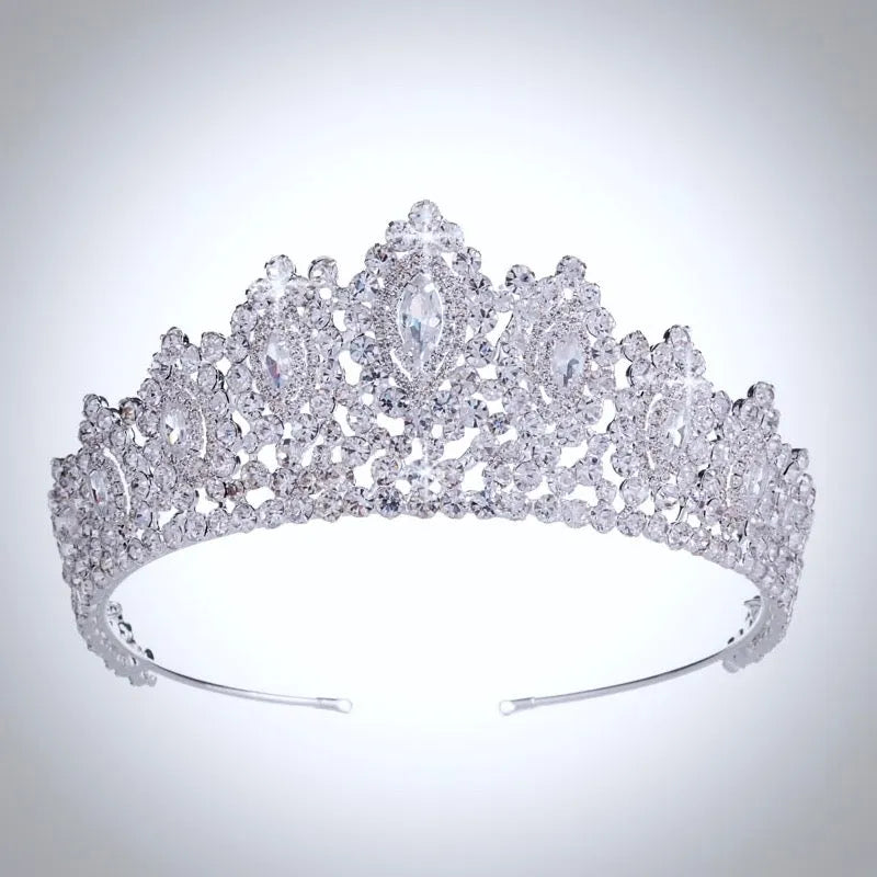 Wedding Hair Accessories - Silver Cubic Zirconia Bridal Tiara