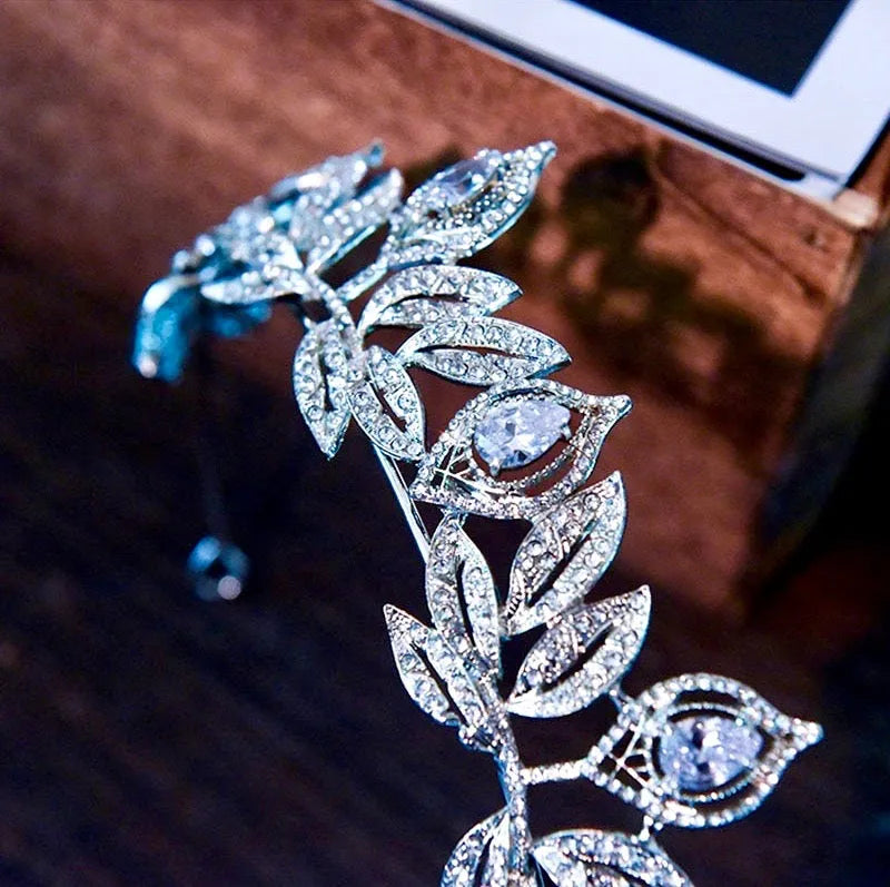 Wedding Hair Accessories - Silver Cubic Zirconia Bridal Tiara