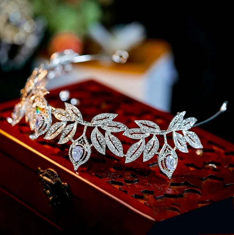 Wedding Hair Accessories - Silver Cubic Zirconia Bridal Tiara