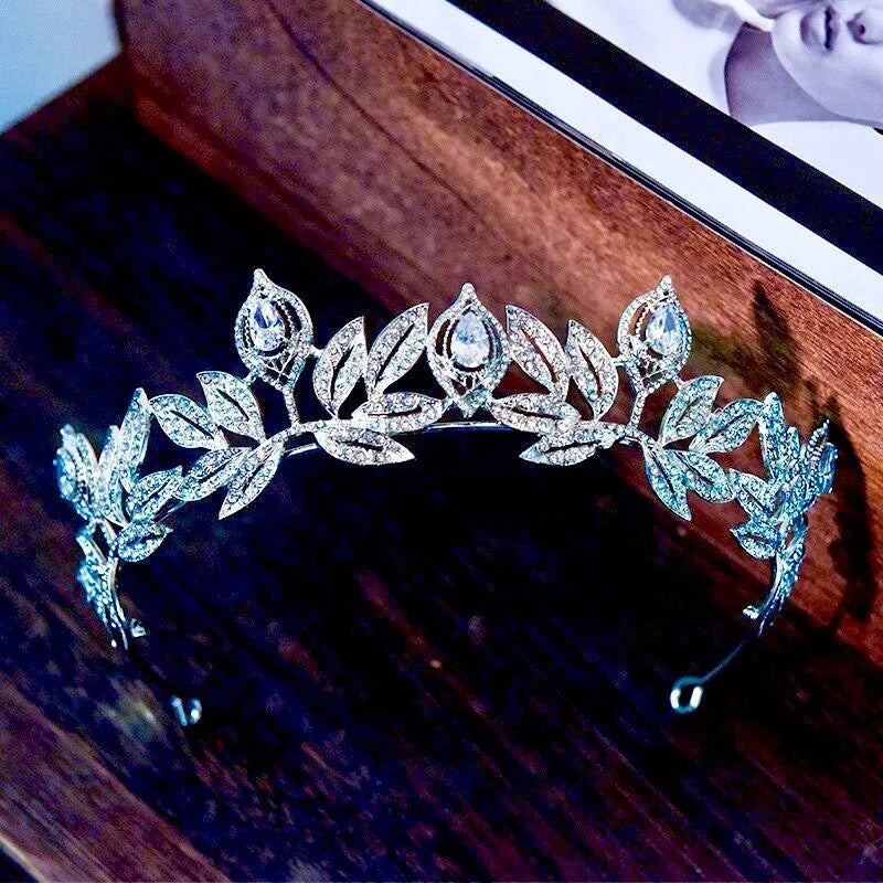 Wedding Hair Accessories - Silver Cubic Zirconia Bridal Tiara