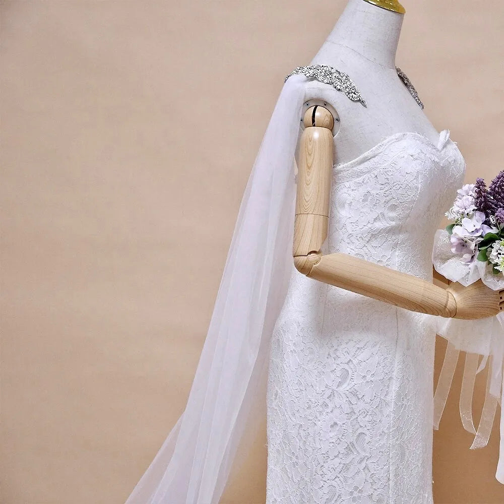 Wedding Veils - Bridal Cape Veil - Cathedral Length