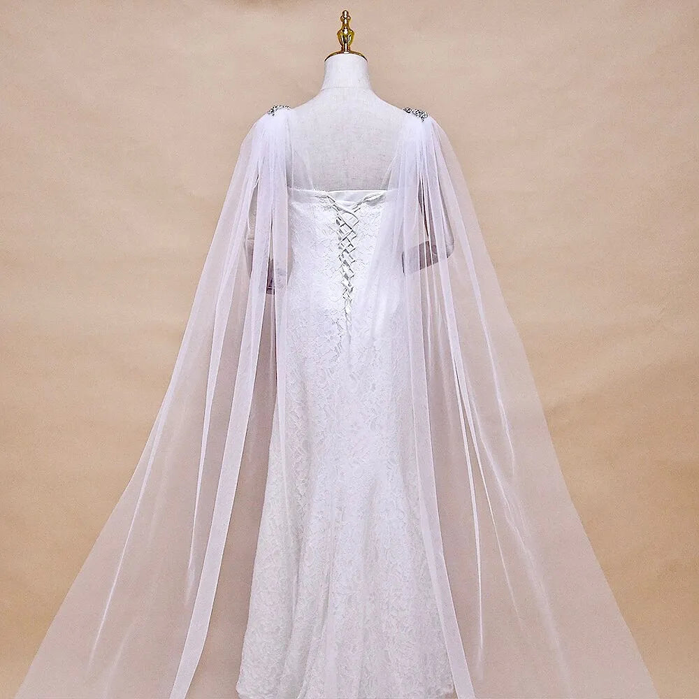 Wedding Veils - Bridal Cape Veil - Cathedral Length