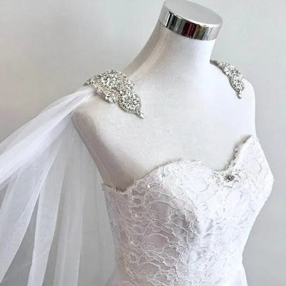 Wedding Veils - Bridal Cape Veil - Cathedral Length