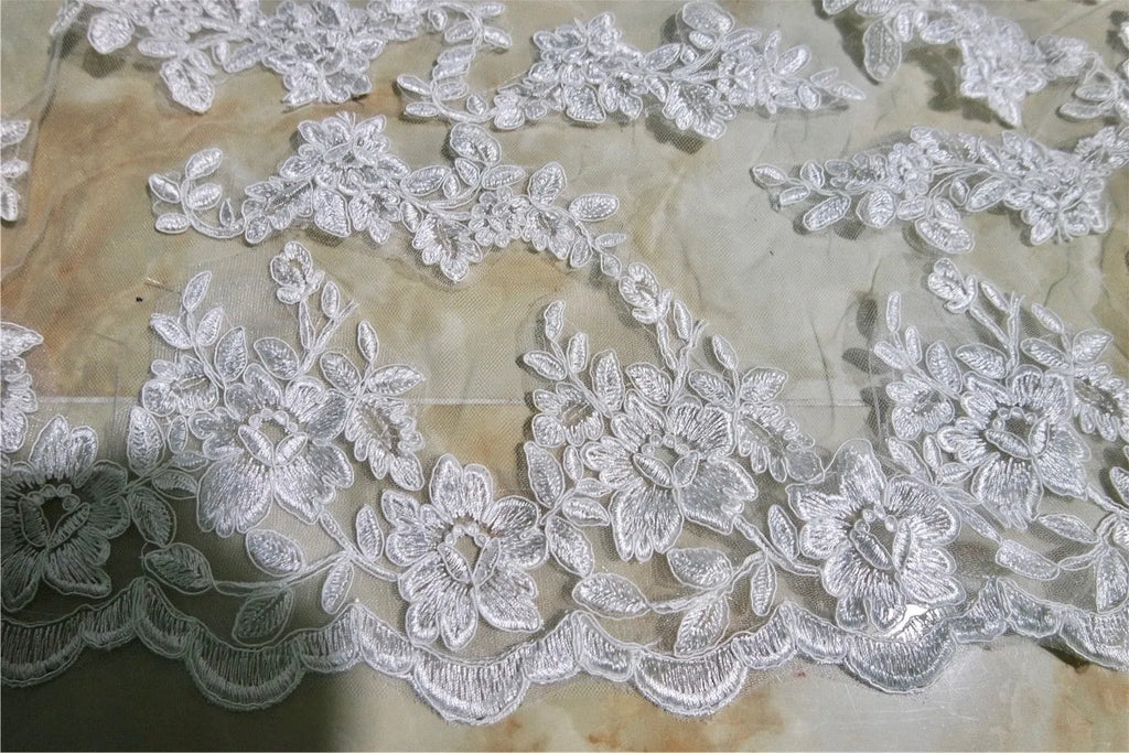 Wedding Veil - Lace Edge Cathedral Length Bridal Veil