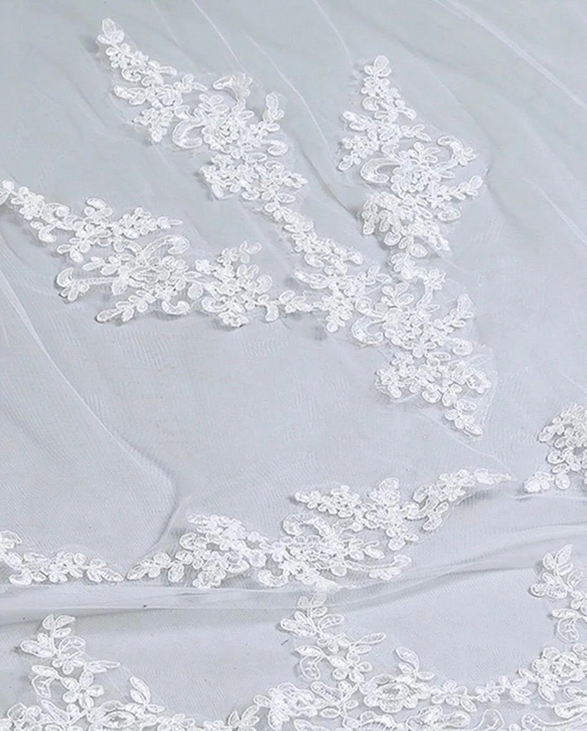 Wedding Veil - Lace Edge Cathedral Length Bridal Veil