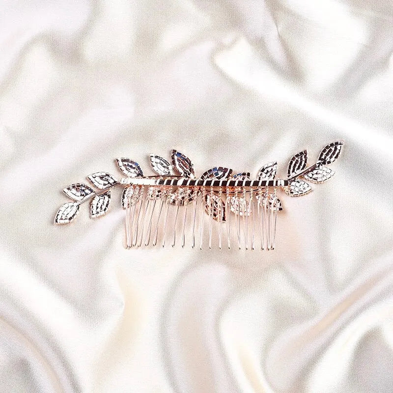 Wedding Hair Accessories - Crystal Bridal Hair Comb - Available in Rose Gold, Silver and Yellow Gold