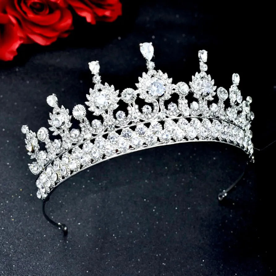 Wedding Hair Accessories - Crystal Wedding Tiara - Available in Silver and Gold